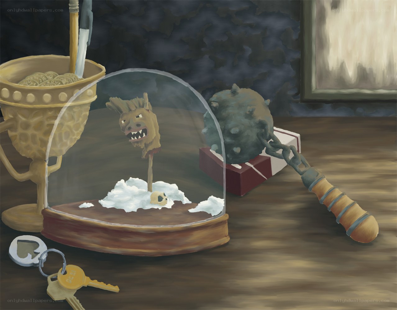 Doomed creature in a dome