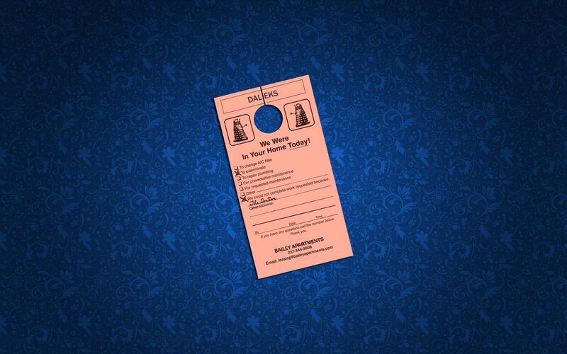 Door Hanger with Dalek Icons