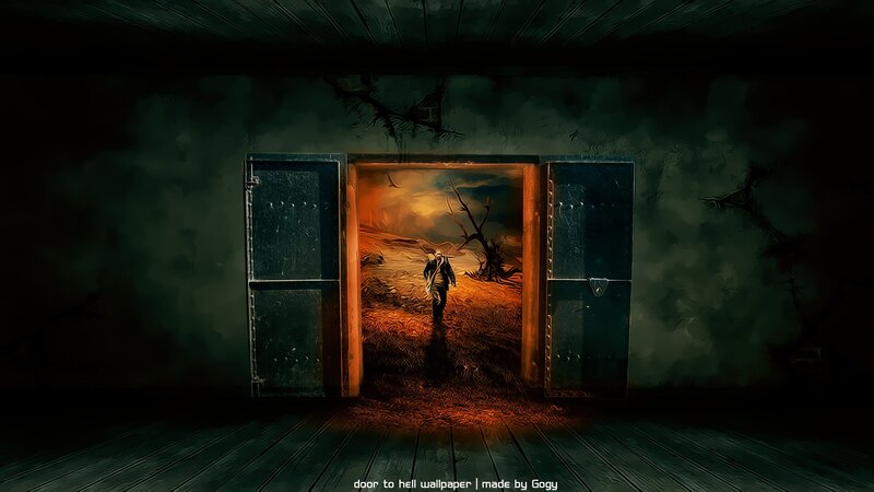door to hell wallpaper