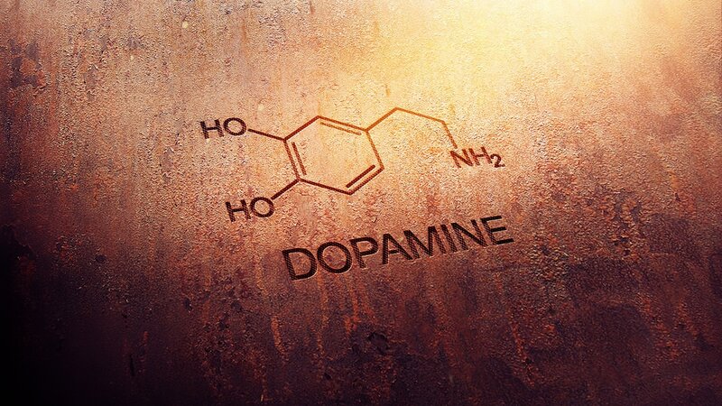 Dopamine Chemical Structure — Brown