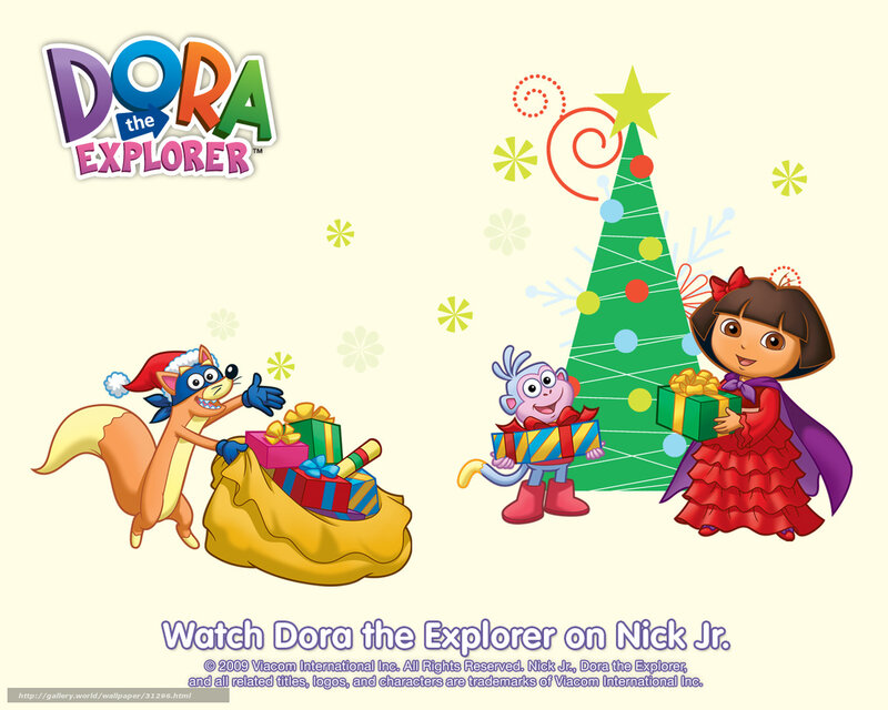 Dora the Explorer Christmas scene