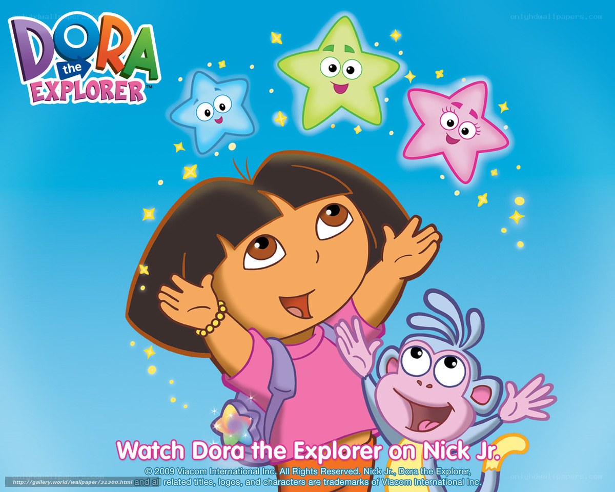 Dora the Explorer with stars