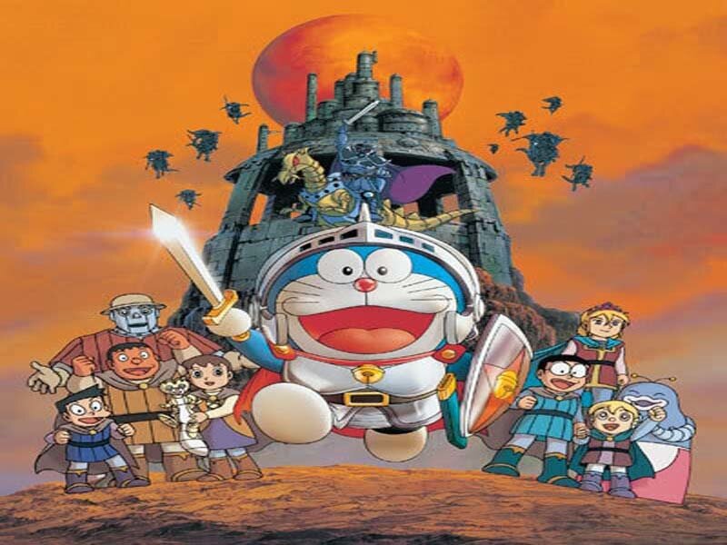 Doraemon and friends in a fantasy adventure