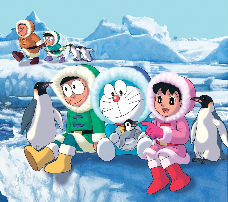 Doraemon and Friends in Snow