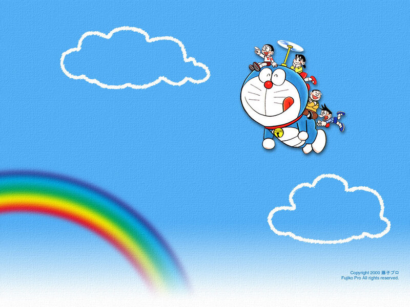 Doraemon Flying with Friends