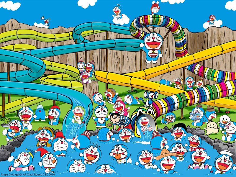 Doraemon water park chaos