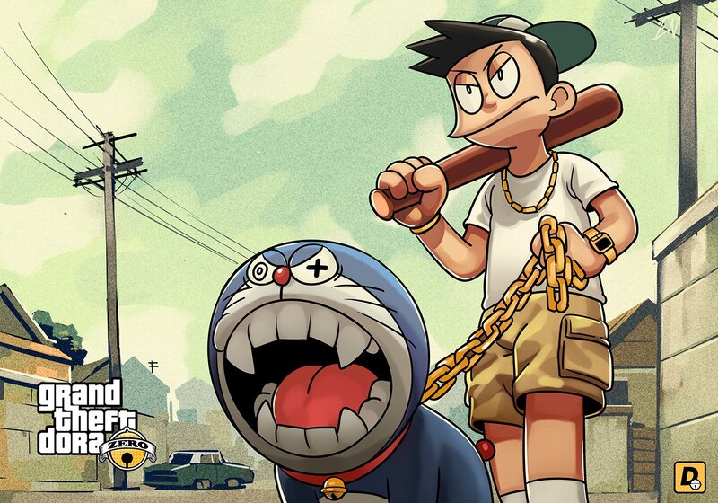 Doraemon with Boy