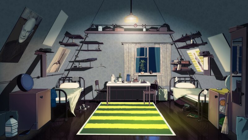 Dorm Room Interior — Green