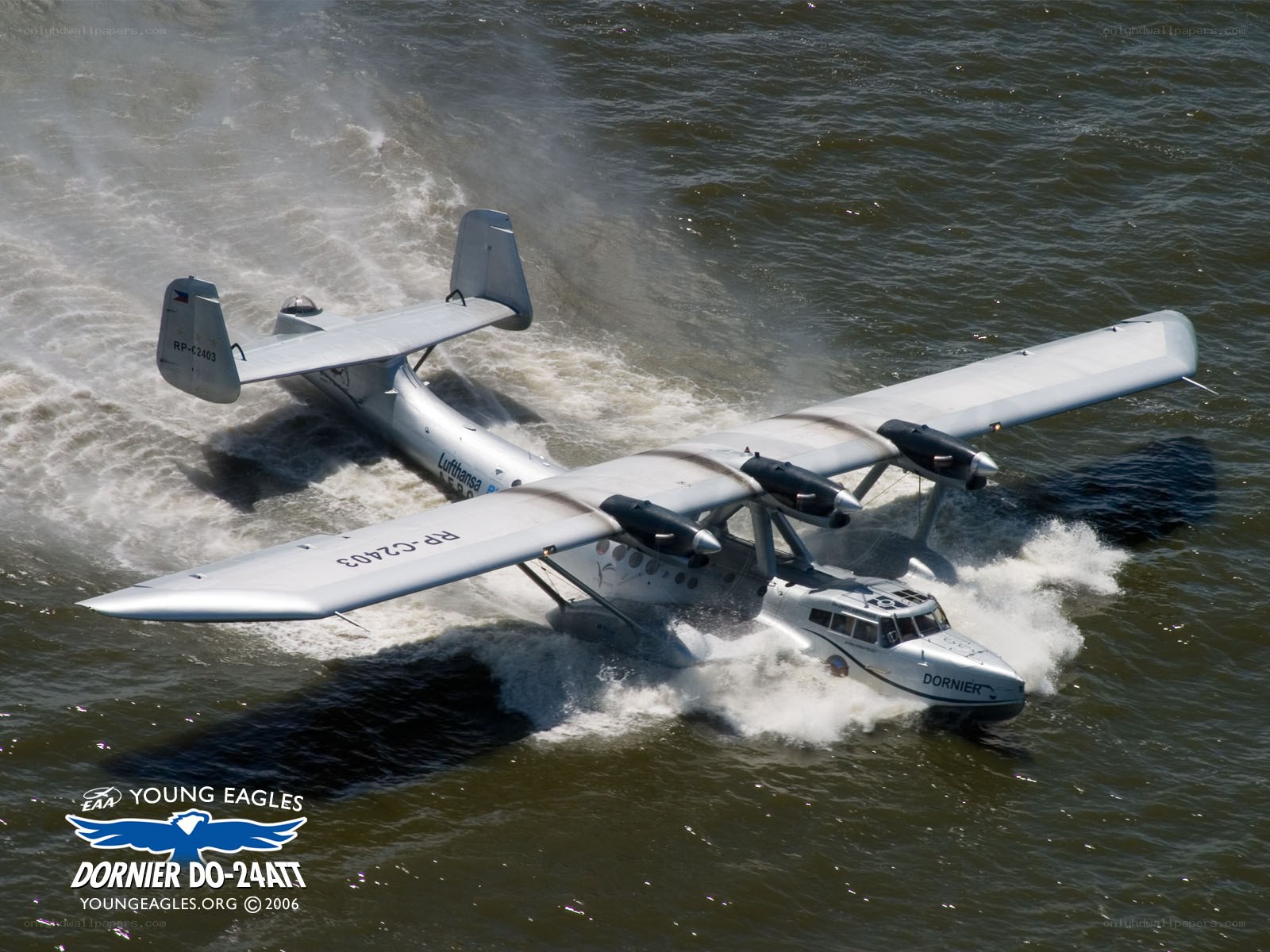 Dornier Do-24T seaplane on water