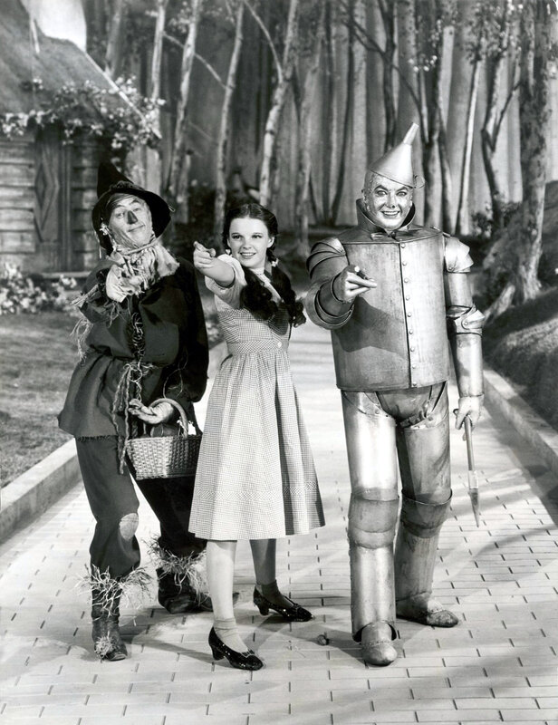 Dorothy with Scarecrow and Tin Man — Black