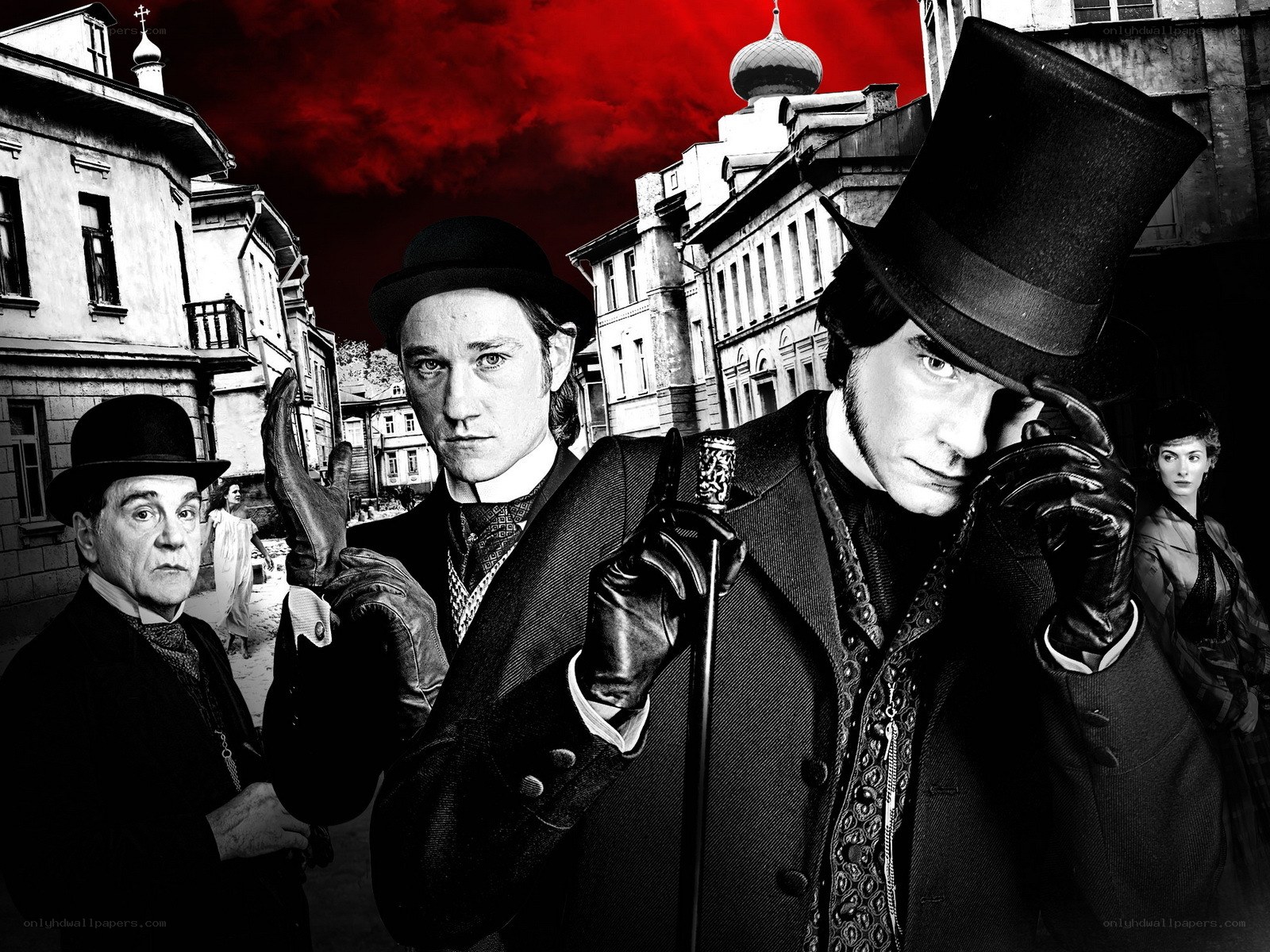 Dostoevsky's characters in red sky