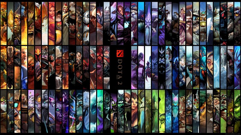 DOTA 2 Characters Collage