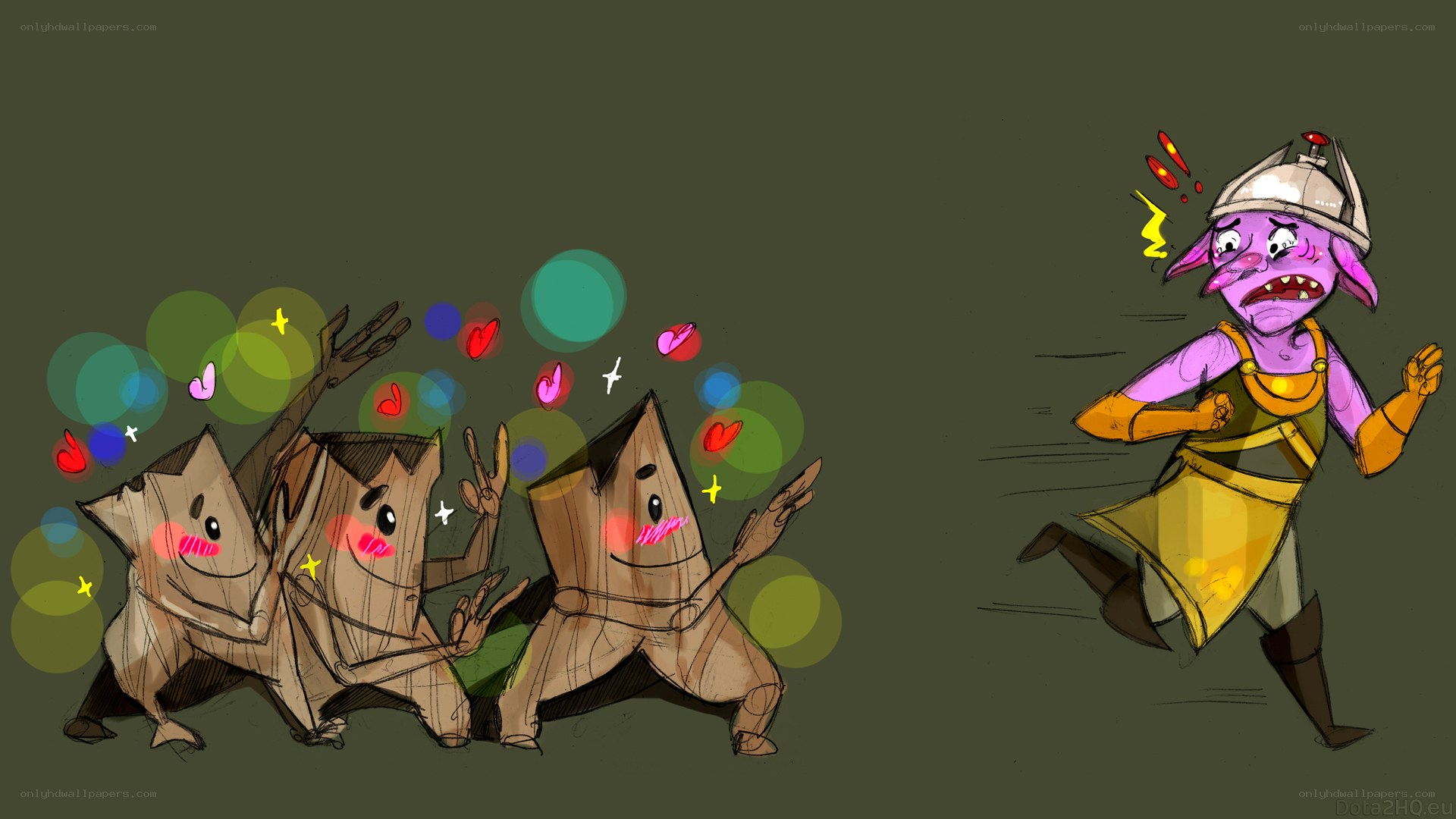 Dota 2 characters dancing
