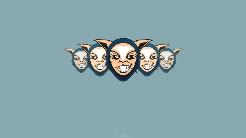 Dota 2 hero faces in a row