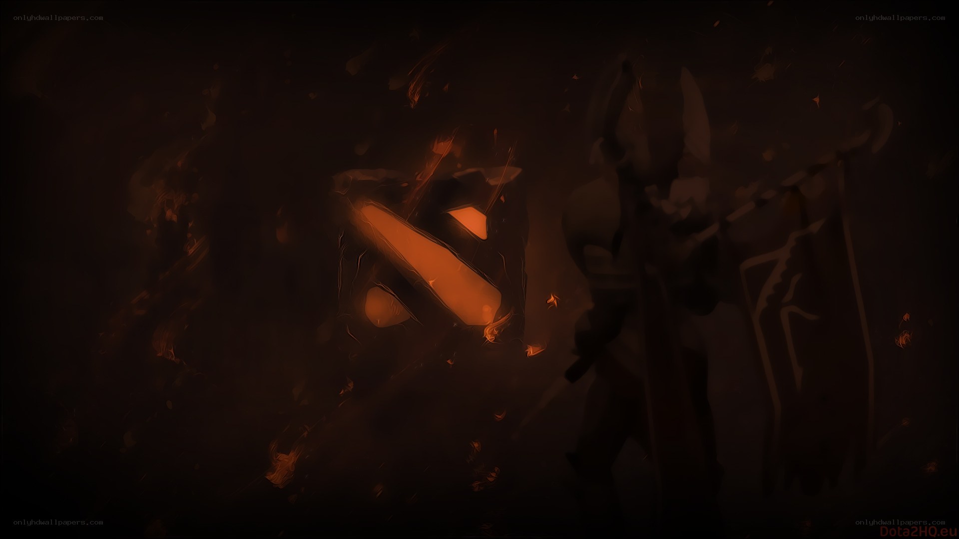 Dota 2 hero in dark battle