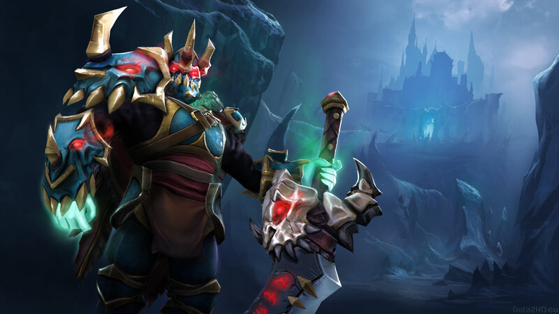 dota 2 hero in dark landscape