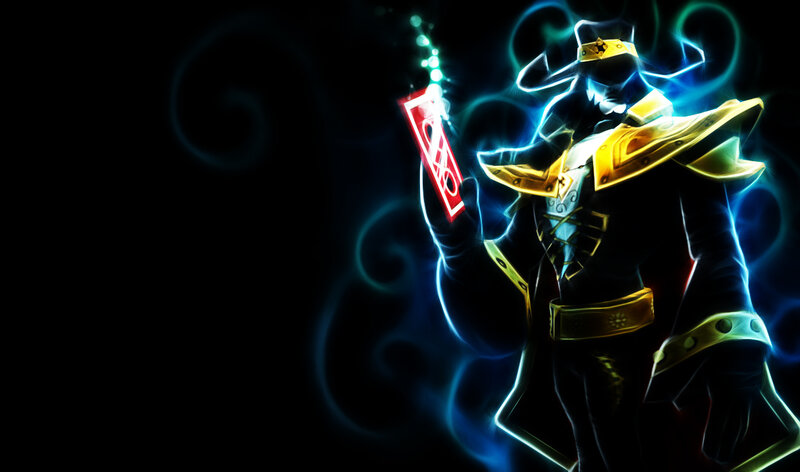 dota 2 hero with glowing card