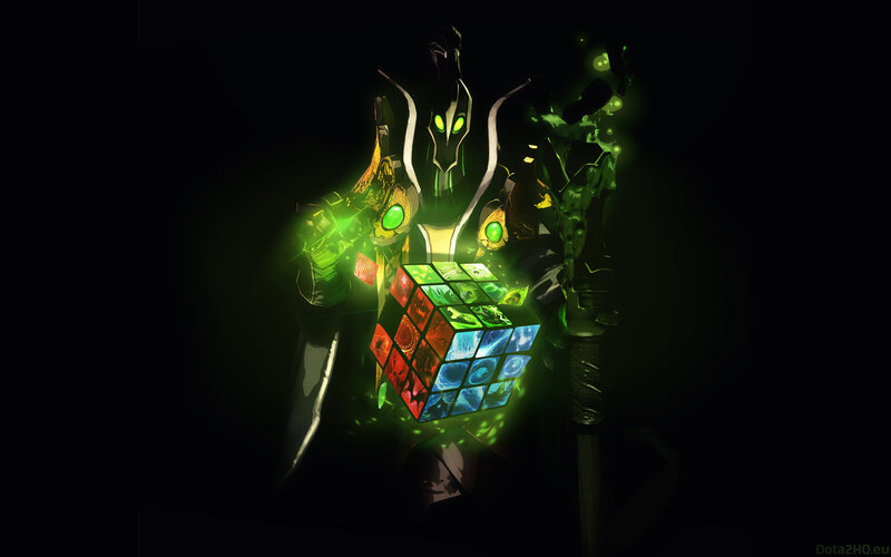 Dota 2 hero with glowing cube