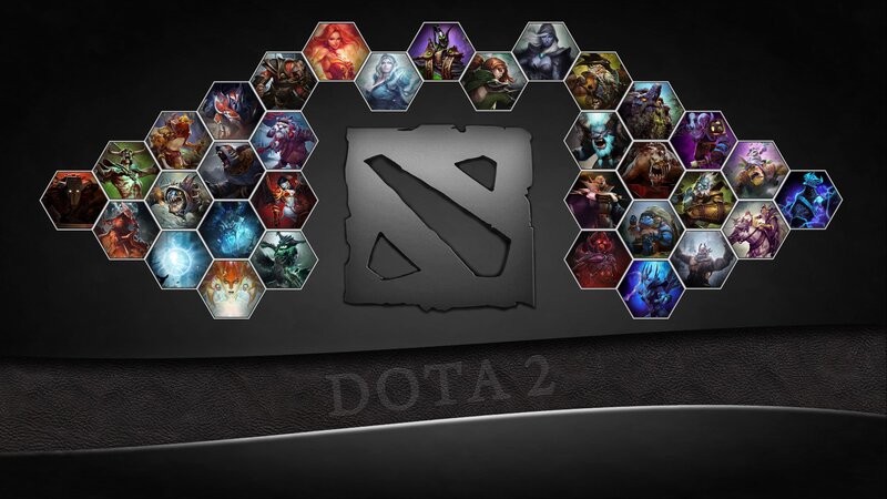 Dota 2 heroes collage