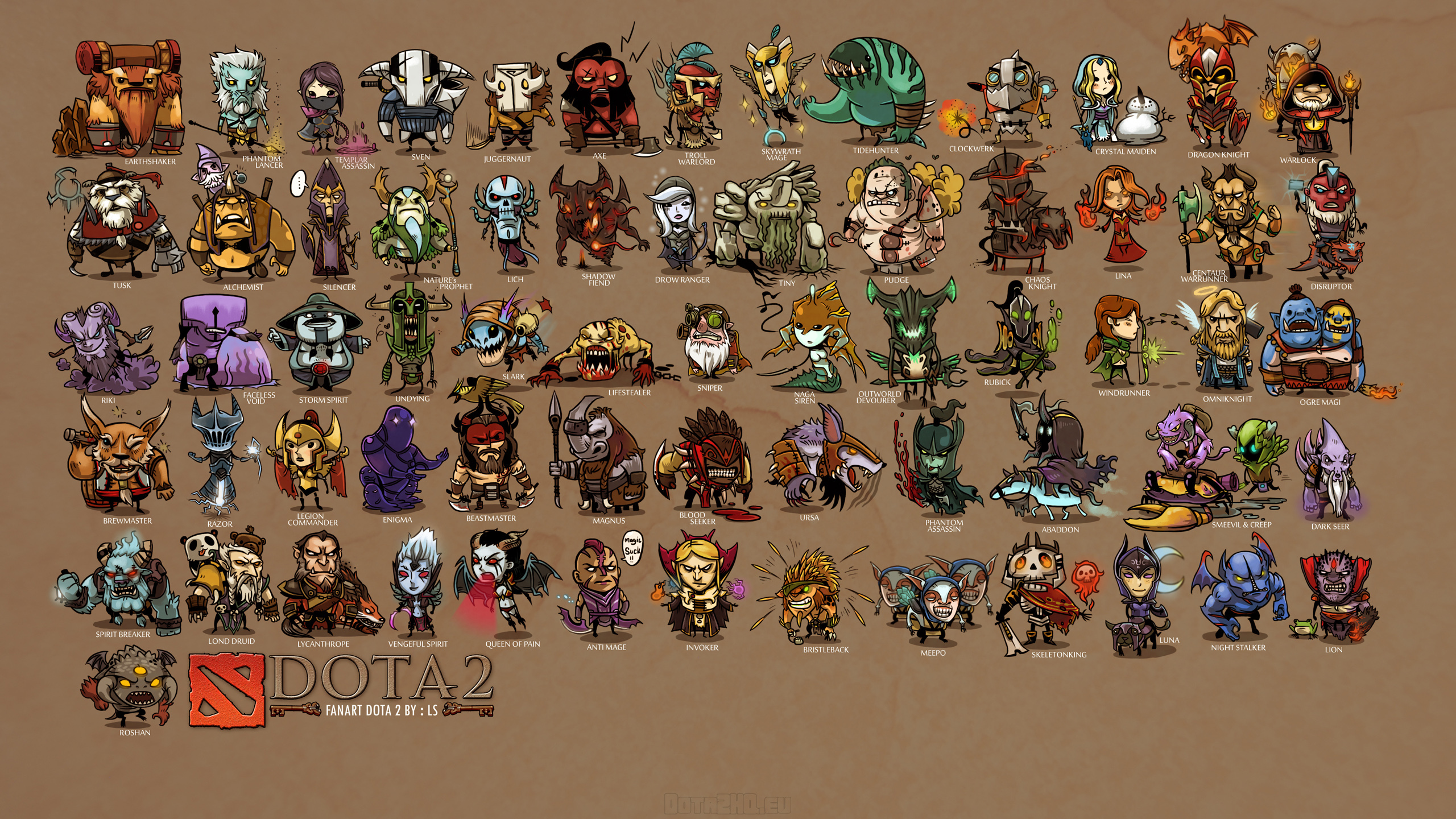 Dota 2 heroes fan art