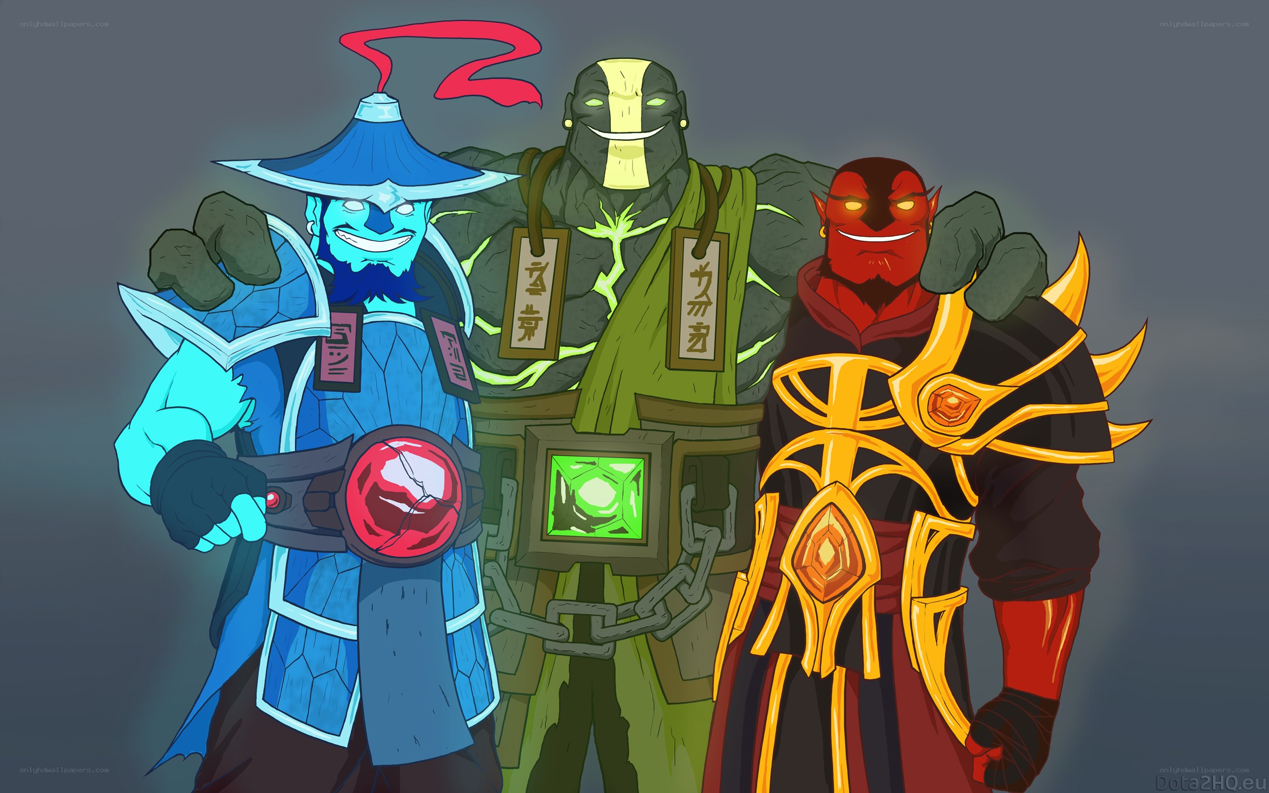 Dota 2 heroes group portrait