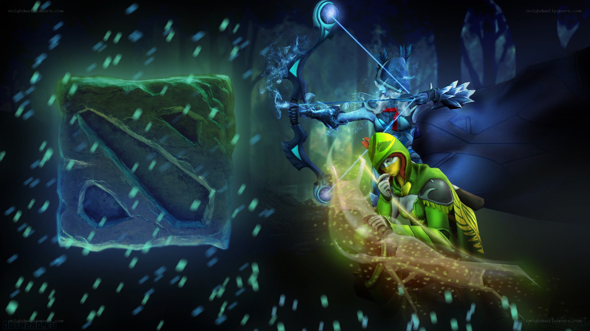 Dota 2 heroes in action