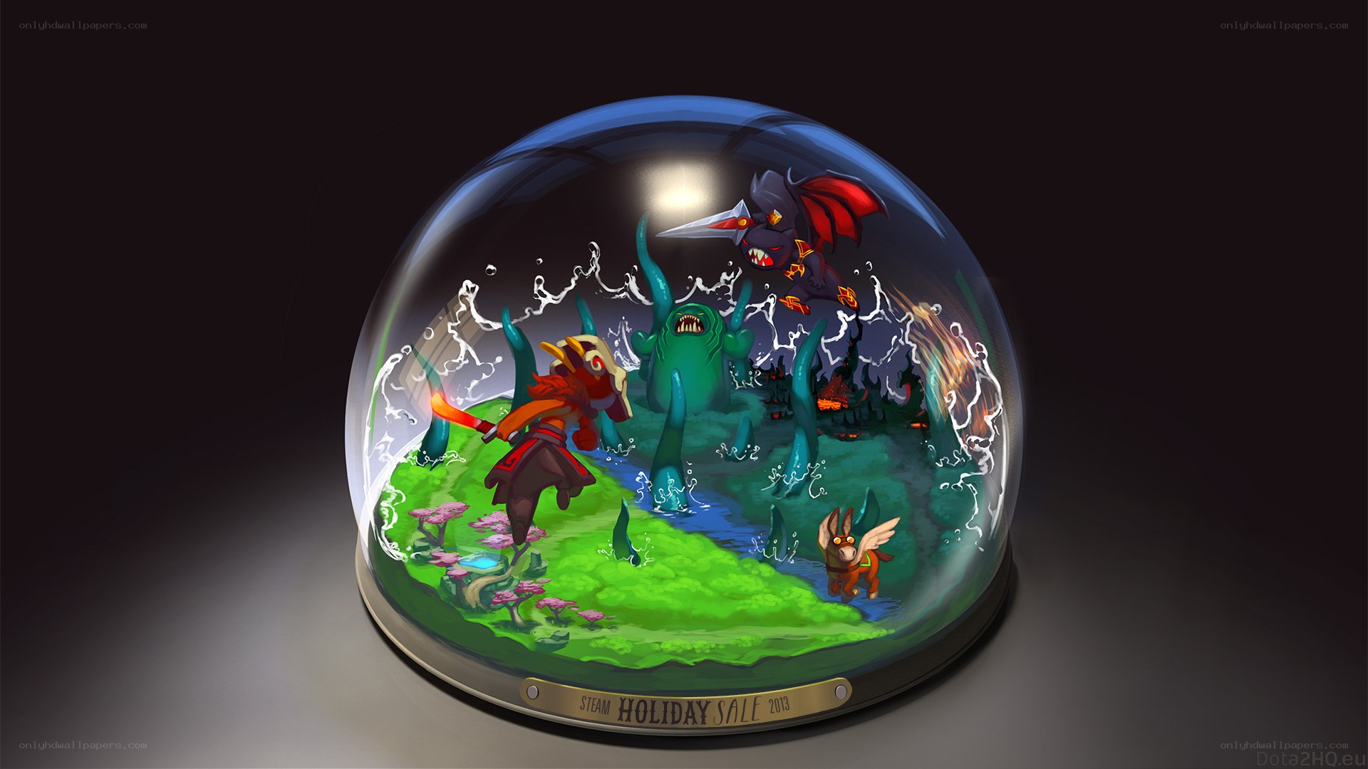 Dota 2 holiday snow globe