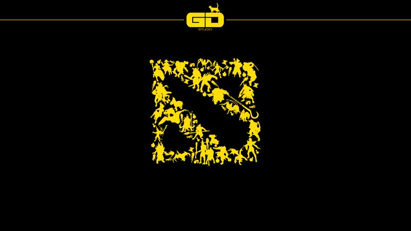 Dota 2 Logo Art — Black