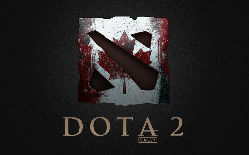 Dota 2 Logo — Black, Dark, Digital Art, Text