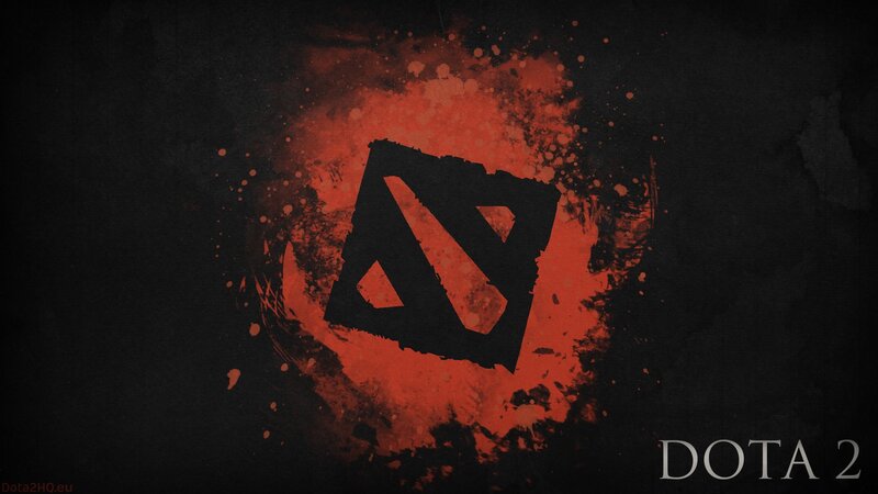 Dota 2 Logo — Black, Dark, Digital Art
