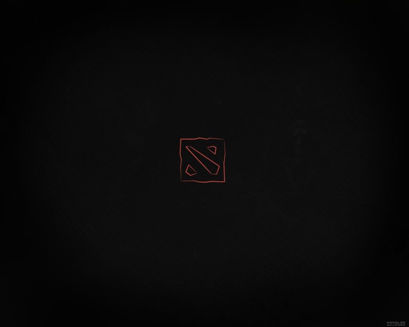 Dota 2 Logo — Black, Dark, Minimalist