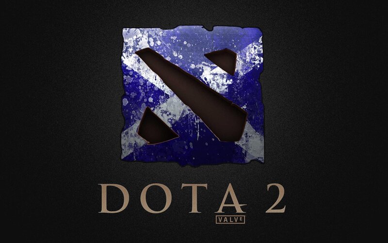 Dota 2 Logo — Black, Dramatic, Digital Art, Valve