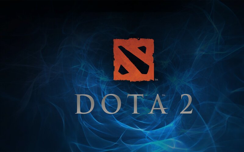Dota 2 Logo — Blue, Dramatic, Digital Art, Text