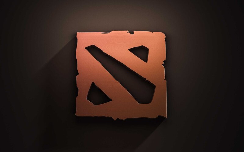 Dota 2 Logo — Brown, Dramatic, 3d Render
