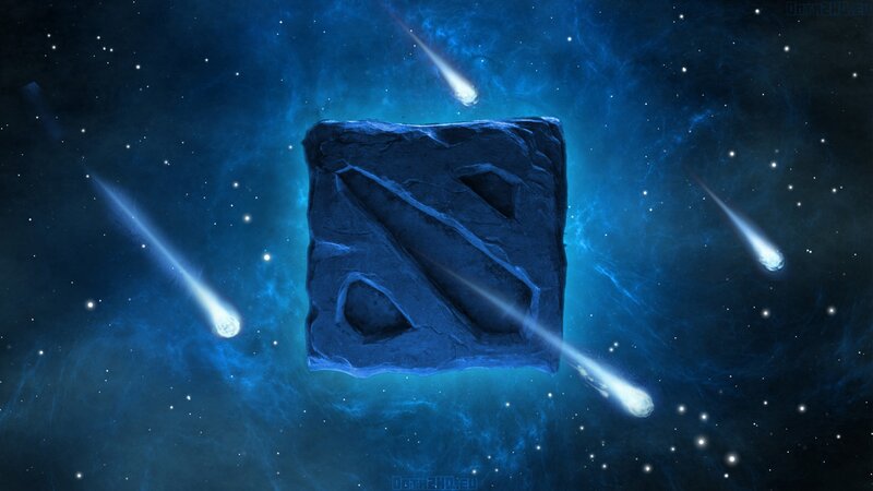 Dota 2 Logo in Space — Blue