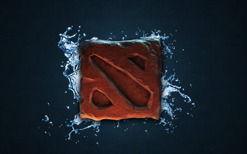 Dota 2 Logo in Water — Blue