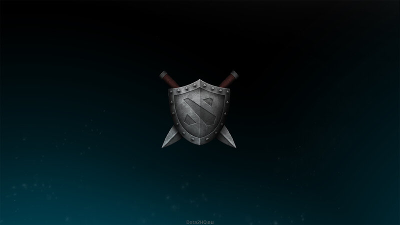 Dota 2 logo on dark background