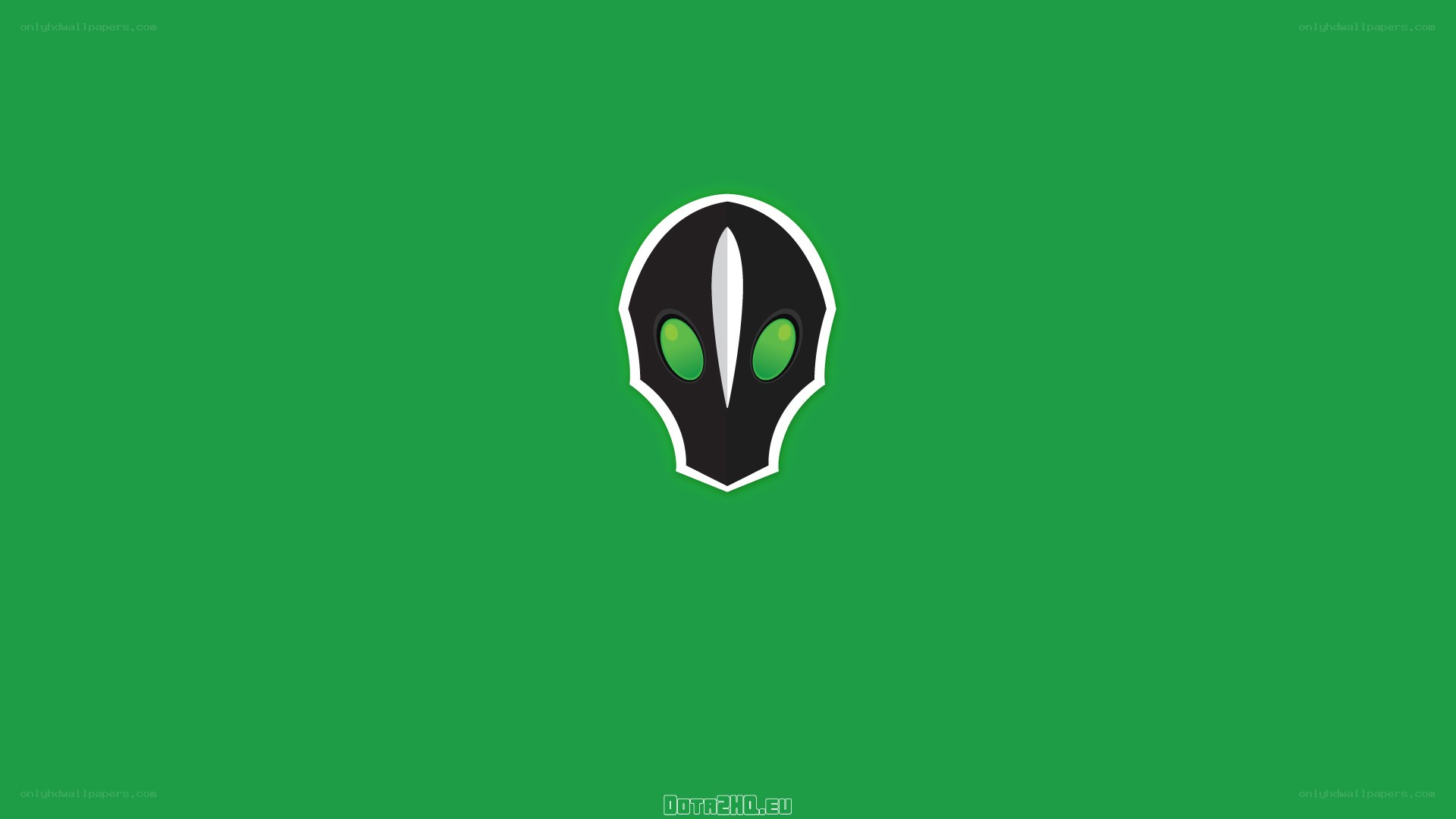 Dota 2 logo on green