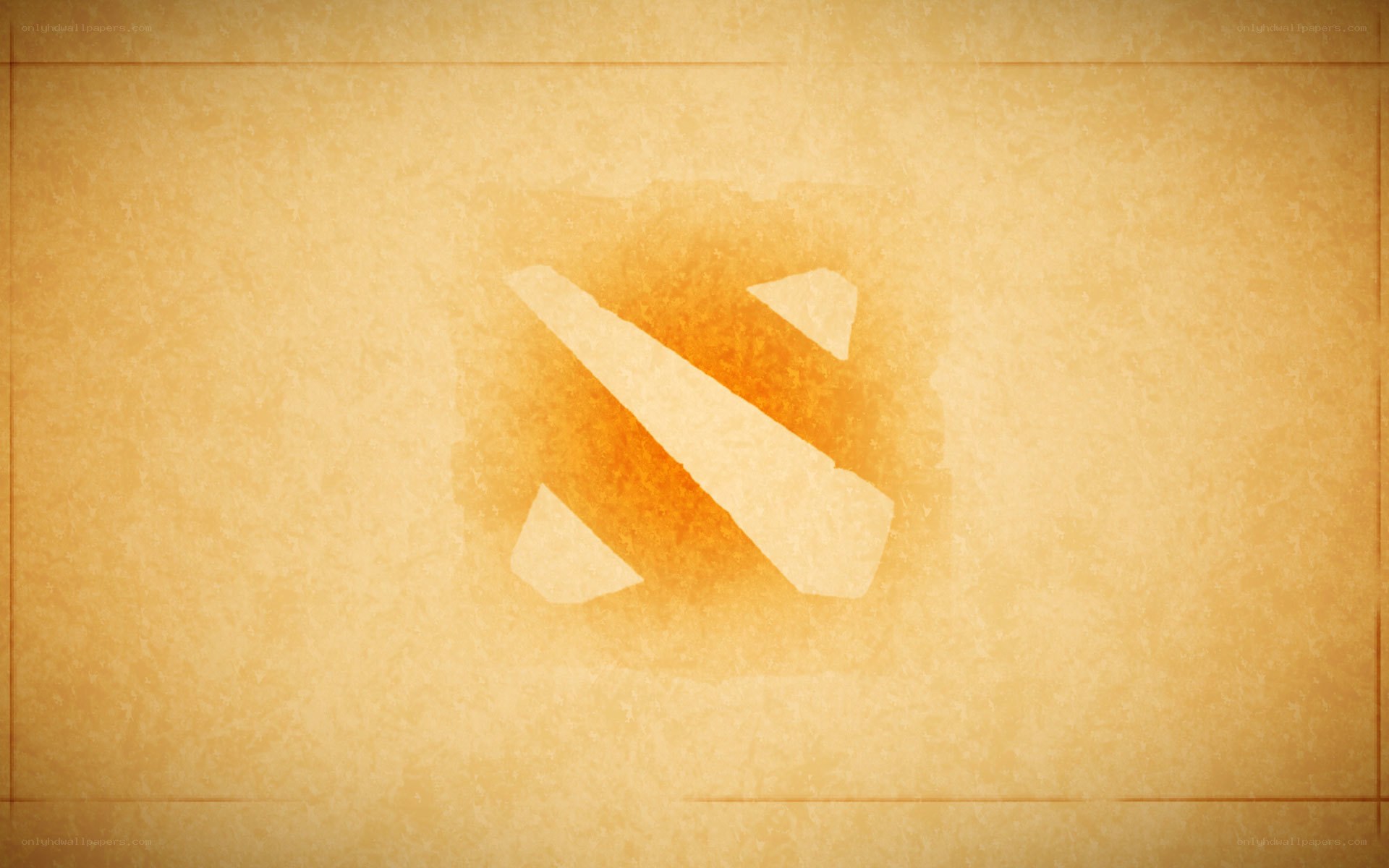 Dota 2 logo on parchment