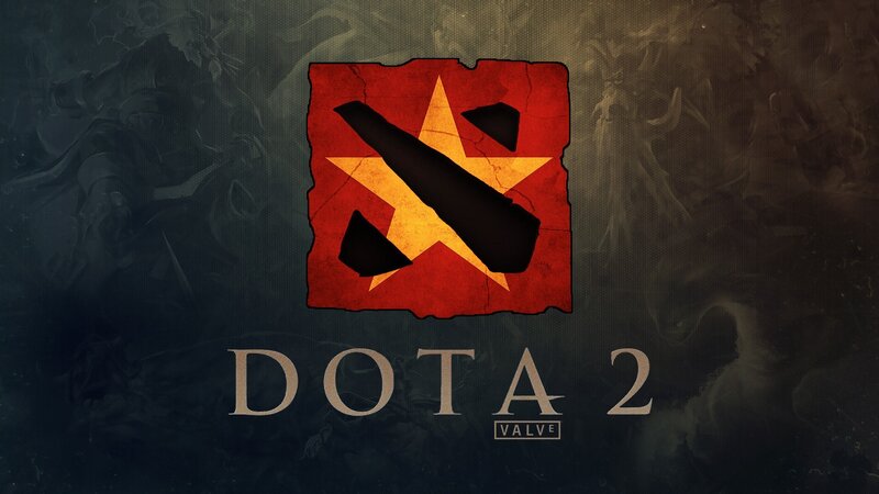 Dota 2 Logo — Red, Dramatic, Digital Art