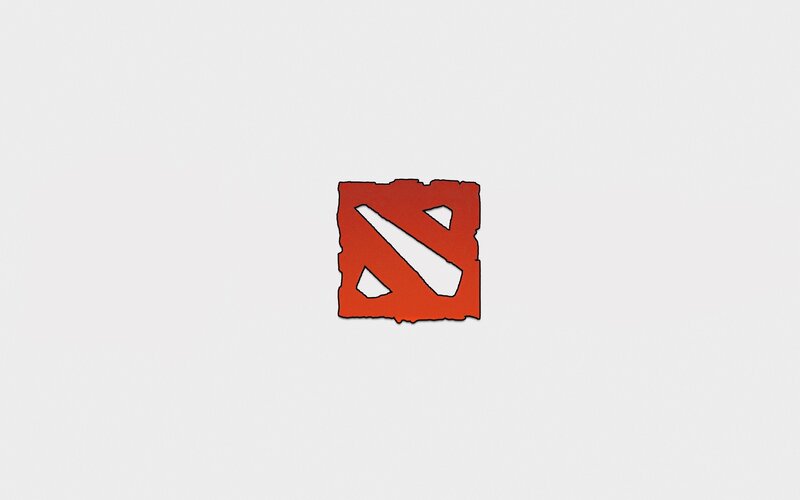 Dota 2 Logo — Red, Minimalist, Vector Art
