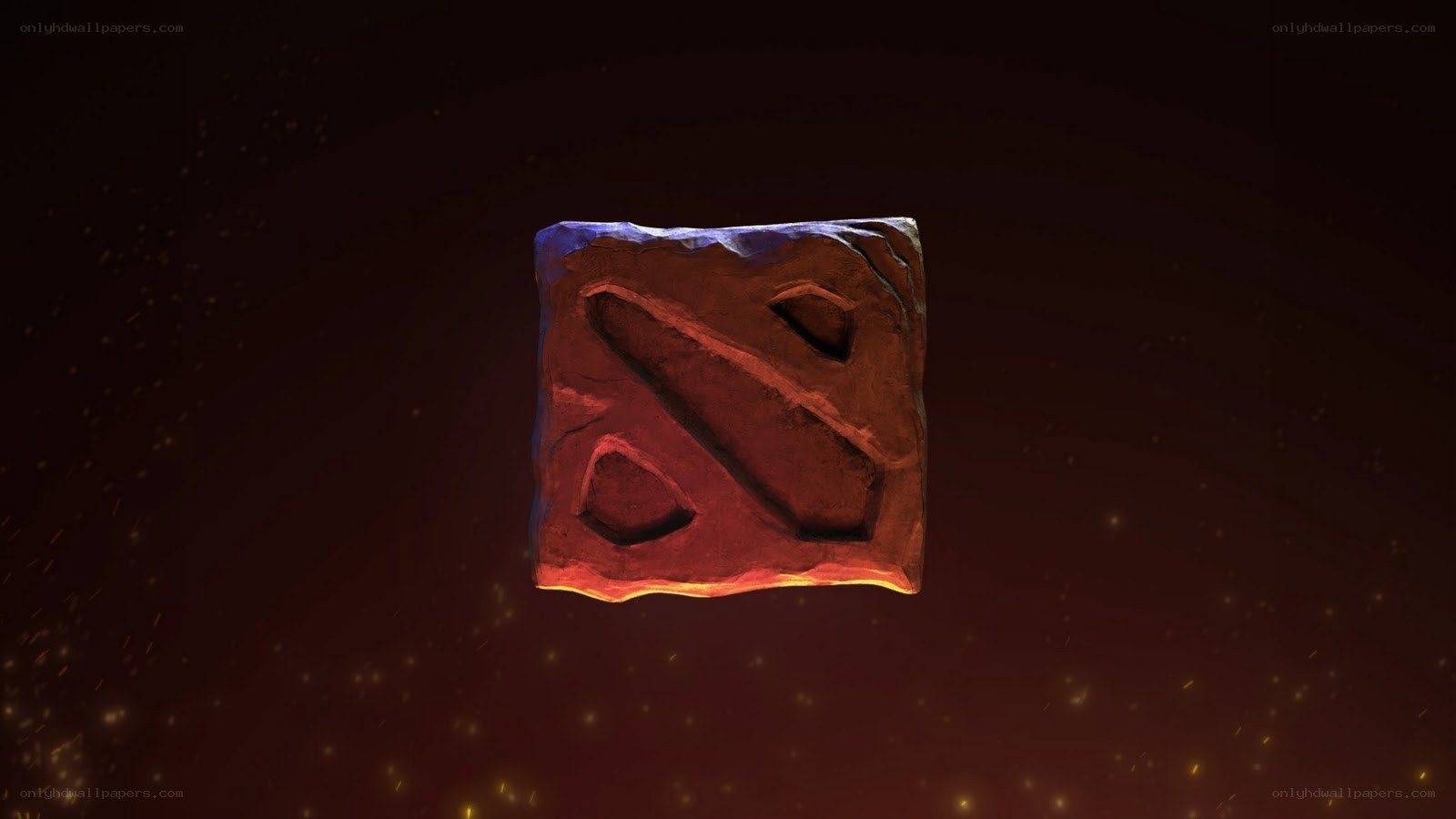 Dota 2 logo stone carving