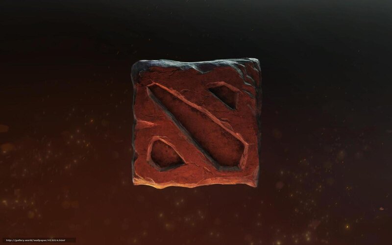 Dota 2 logo stone carving