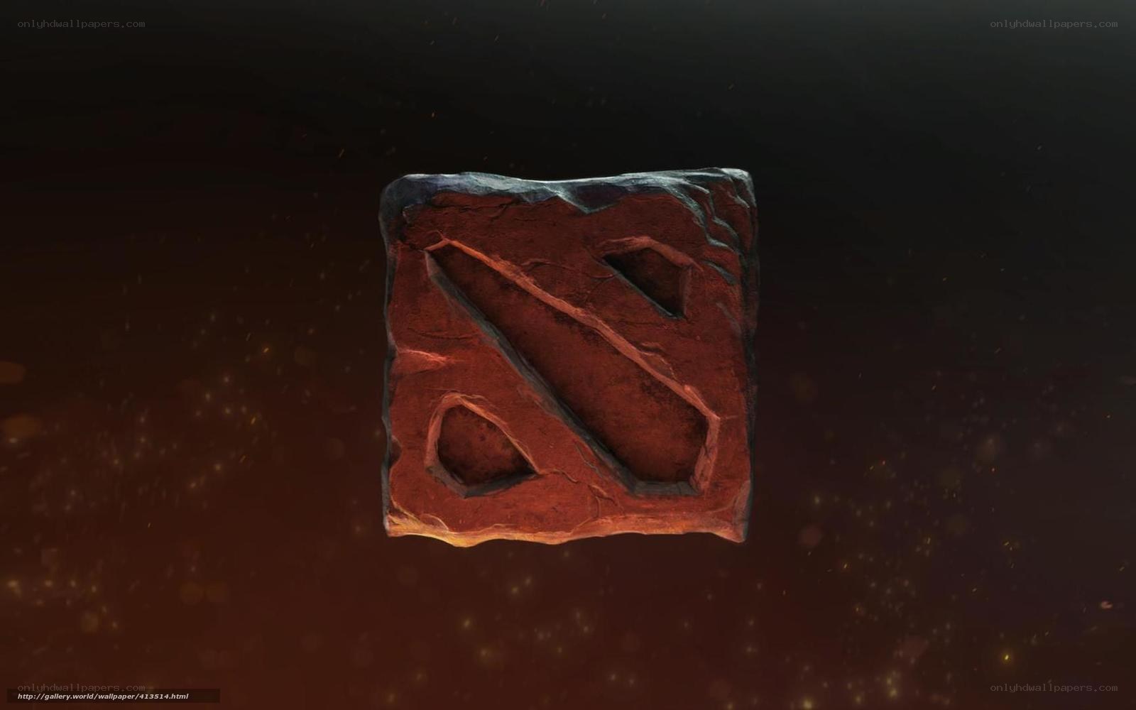 Dota 2 logo stone carving