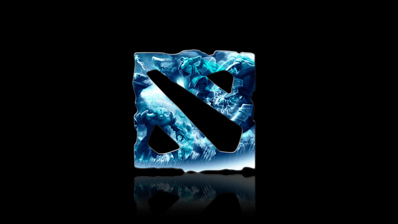 Dota 2 logo with characters