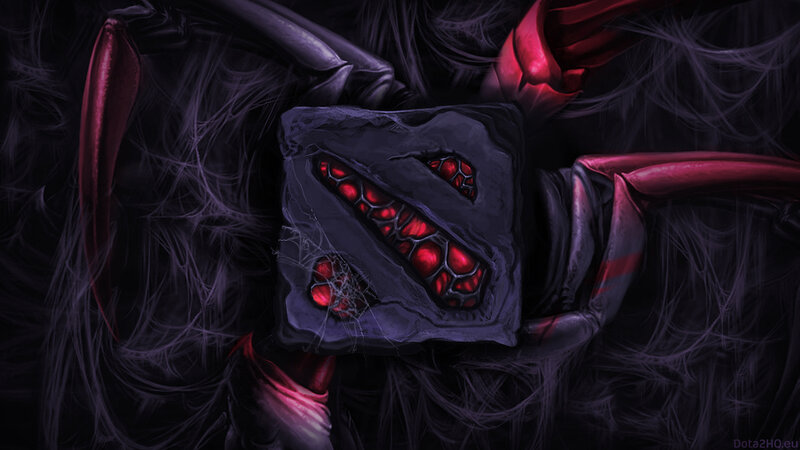 Dota 2 logo with dark creature