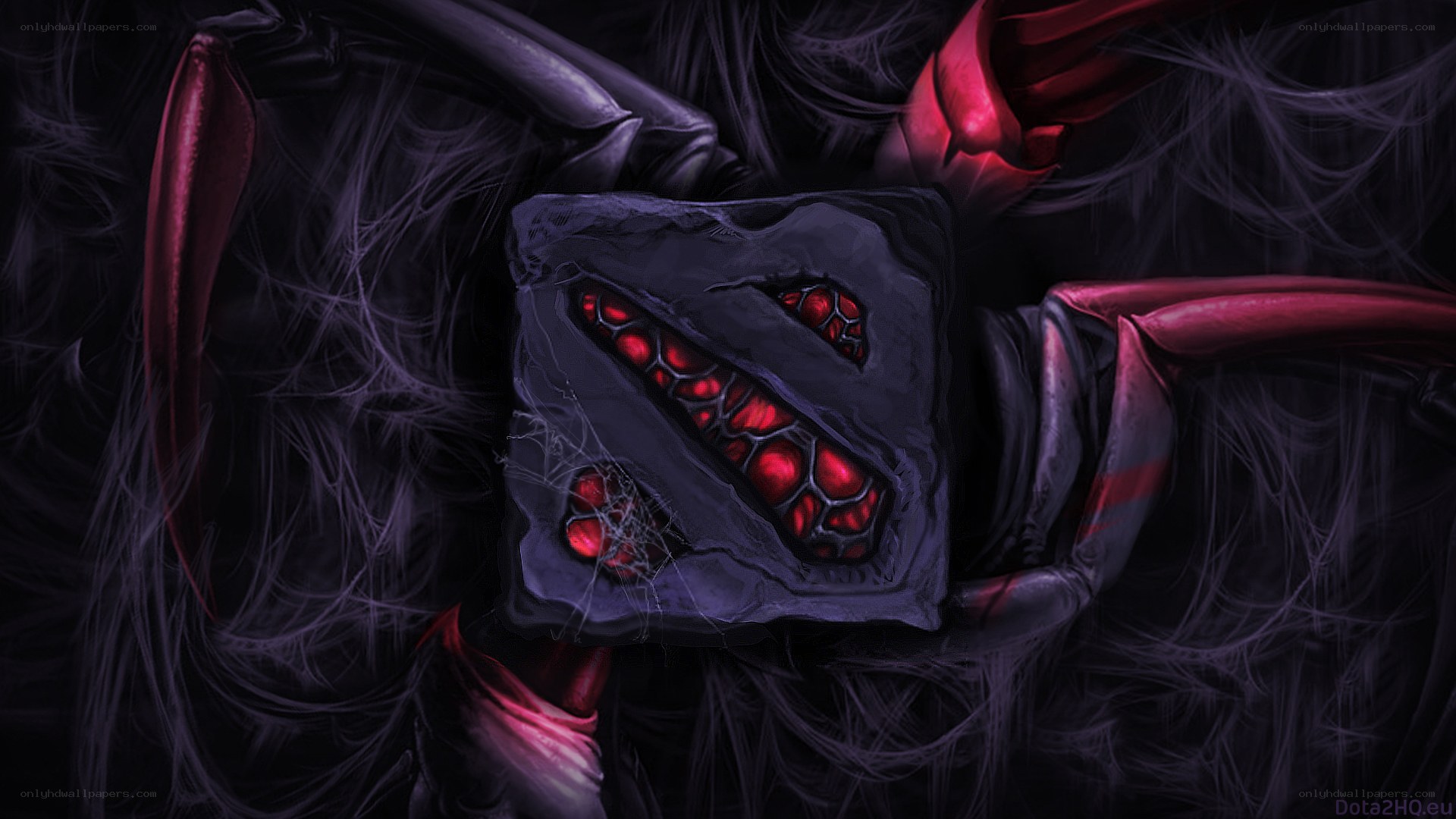 Dota 2 logo with dark creature