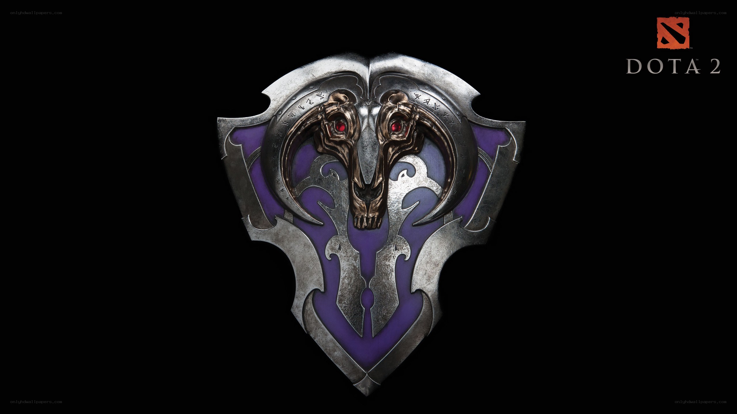 Dota 2 logo with skull emblem