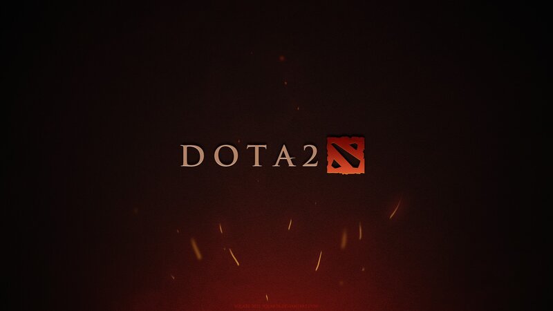 Dota 2 logo with sparks