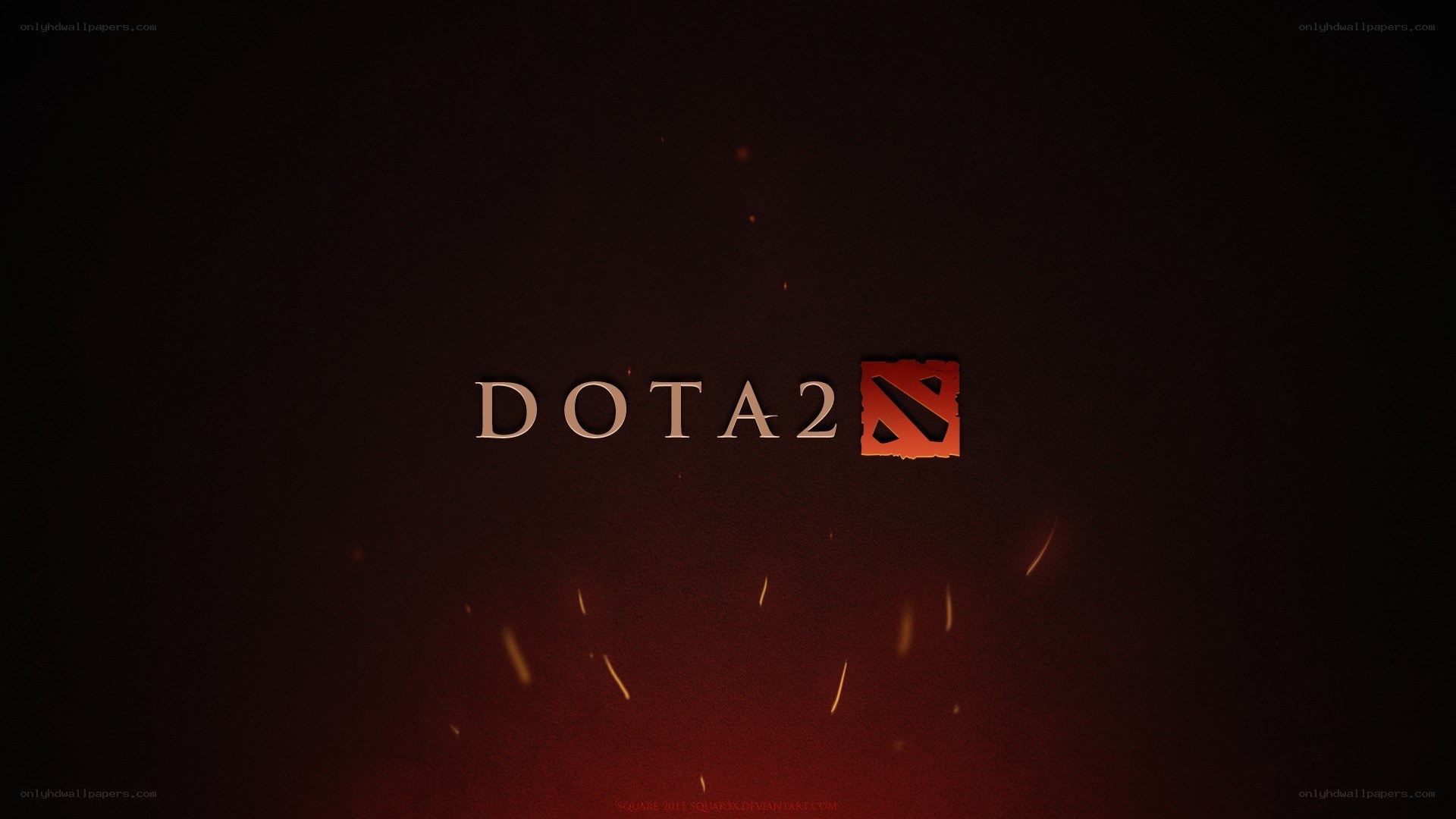 Dota 2 logo with sparks